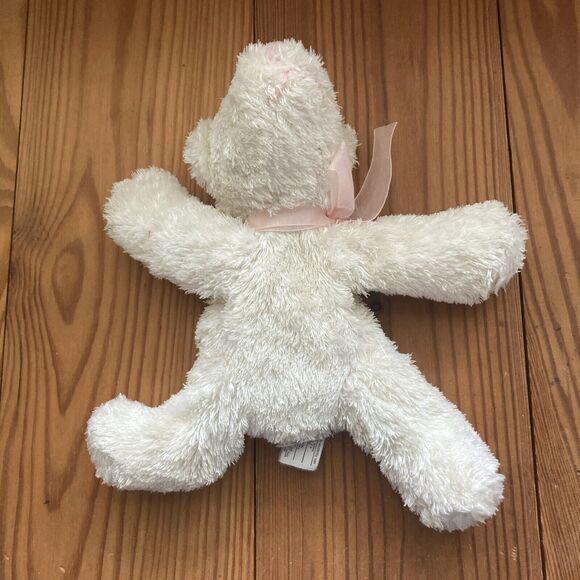 Kellytoy White Polar Bear Plush Beanie Stuffed Animal Pink Bow 9 Inches - Picture 8 of 11